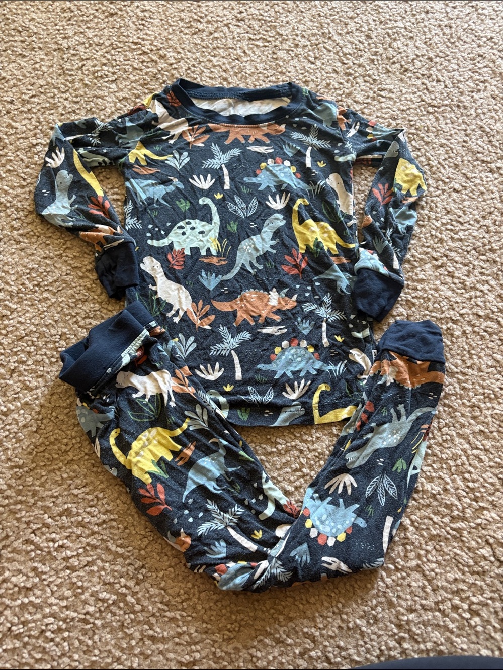 B62 2t Little Sleepies Bamboo 2pc PJs— Blue Dino PLAY